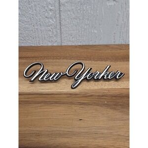 76 77 78 Chrysler New Yorker Side Fender Gold Emblem Badge Logo OEM 1978